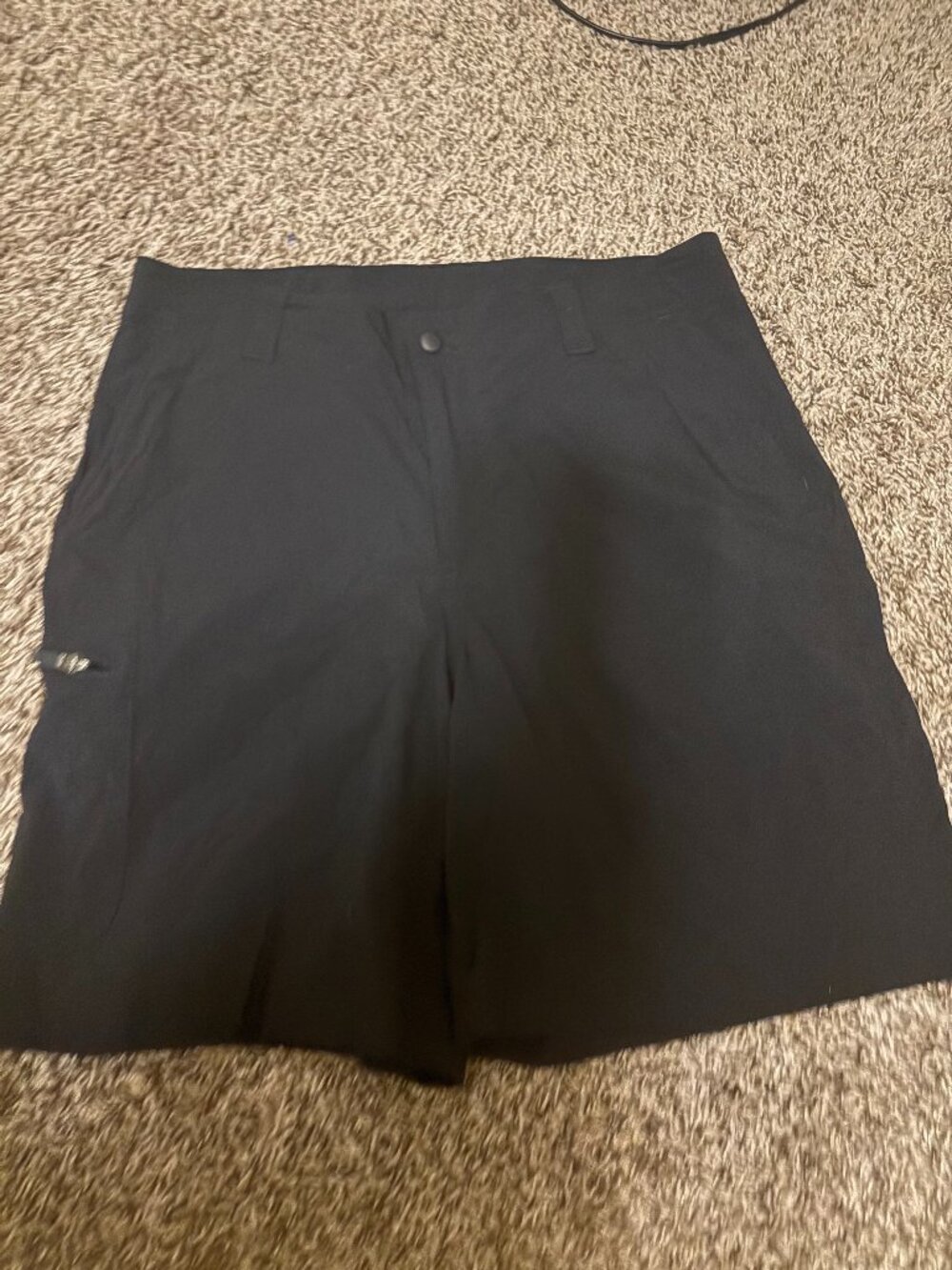 L. L. Bean Activewear Shorts Women's Size Medium Solid Black Pockets Zip Fly